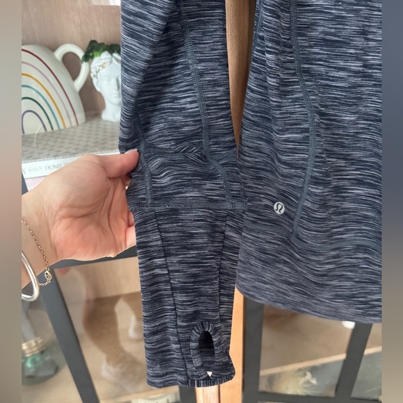 Lululemon Stride Jacket hoodie full zipper up Wren Space Dye heathered charcoal - Picture 10 of 13